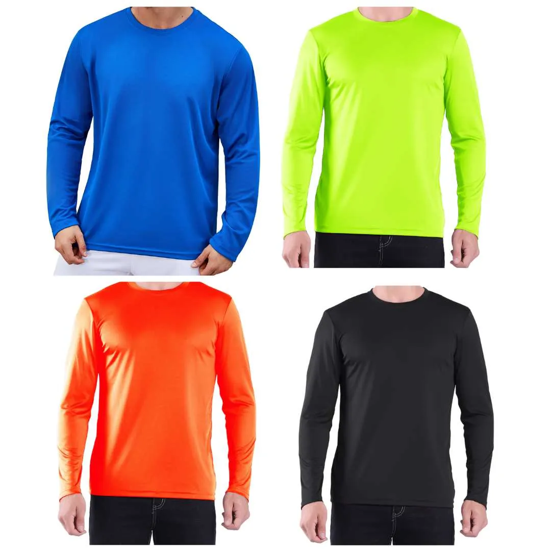 4 Pack Men’s Performance Long Sleeve T-Shirt