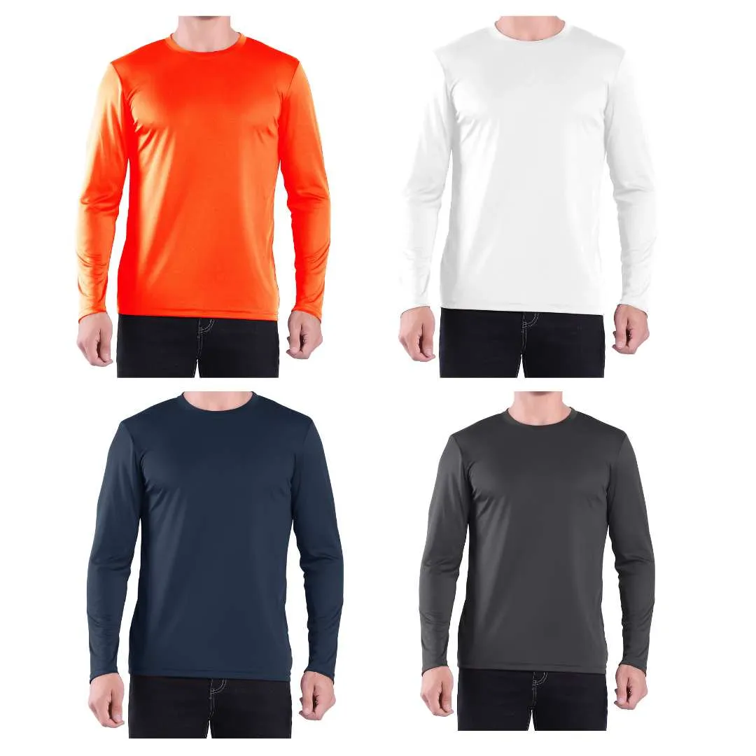 4 Pack Men’s Performance Long Sleeve T-Shirt