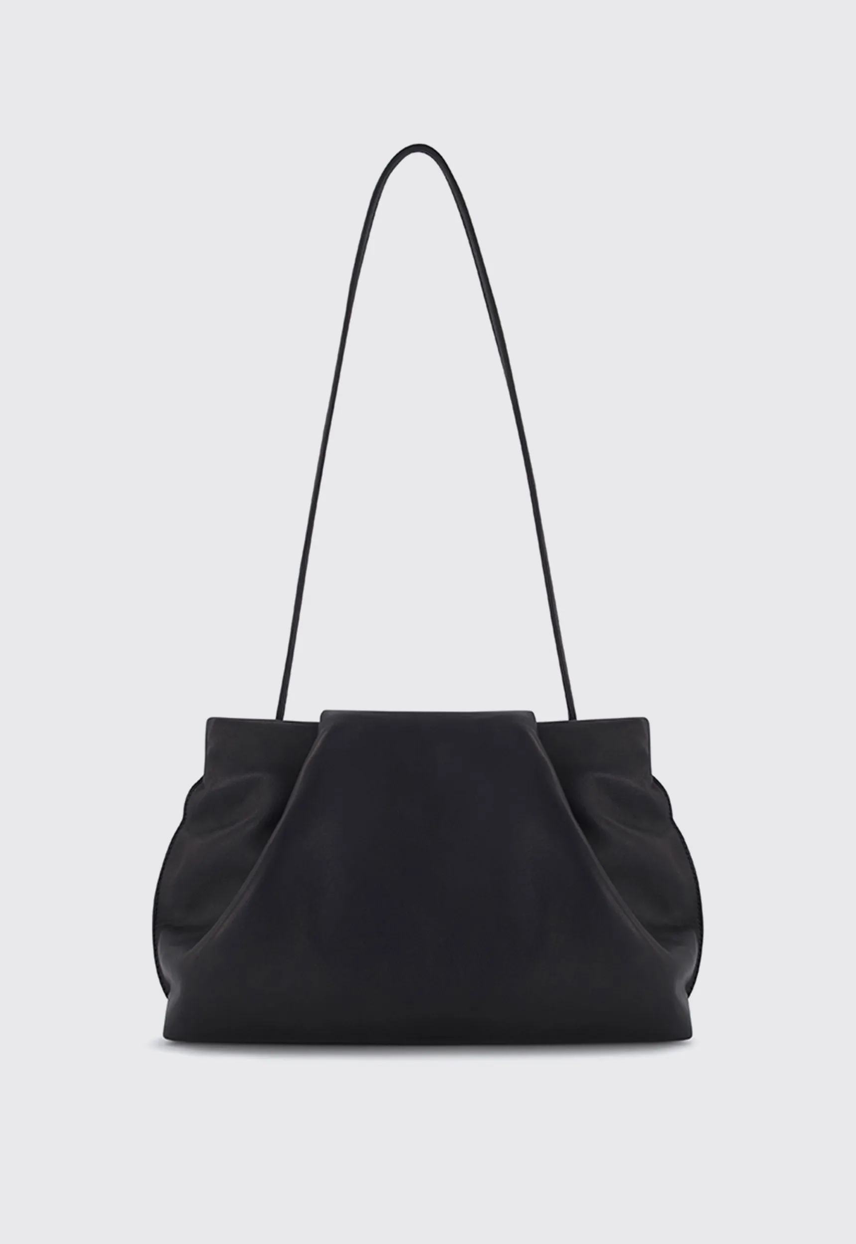 A ESQUE Fold Clutch Bag - Smooth Black
