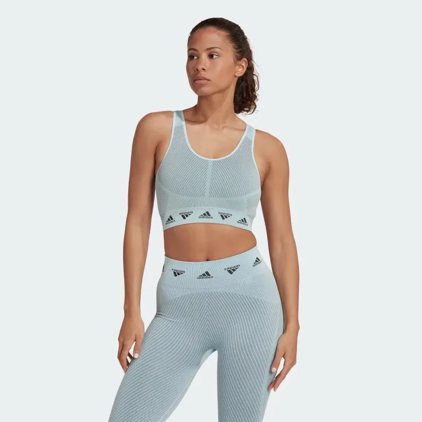 Adidas Women Aeroknit Light-Support Training Bra