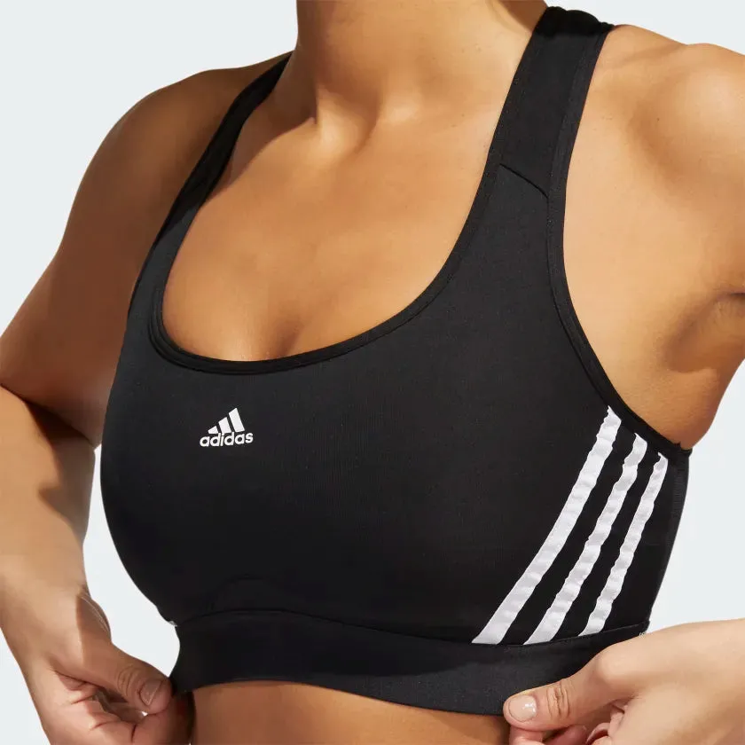 Adidas Women Powerreact Medium-Support 3-Stripes Training Bra