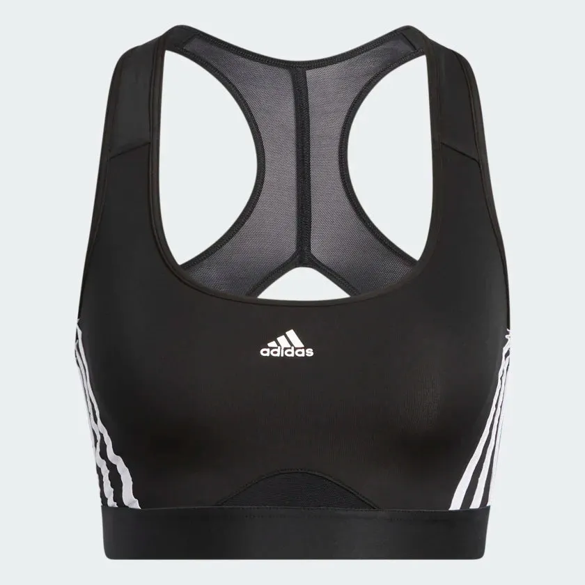 Adidas Women Powerreact Medium-Support 3-Stripes Training Bra