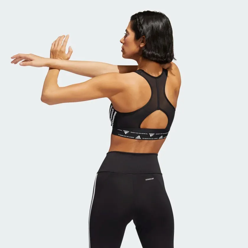 Adidas Women Powerreact Medium-Support 3-Stripes Training Bra