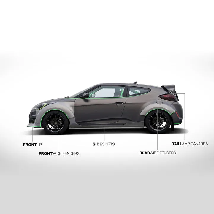 ARK C-FX Front Over Fenders Hyundai Veloster (2012-2017) [Fiberglass] CFFF-0703