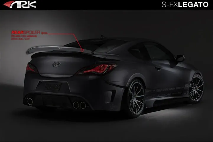 ARK Legato Rear 3pc Spoiler Hyundai Genesis Coupe 2.0L / 3.8L (10-16) [Fiberglass] SFLK-0713