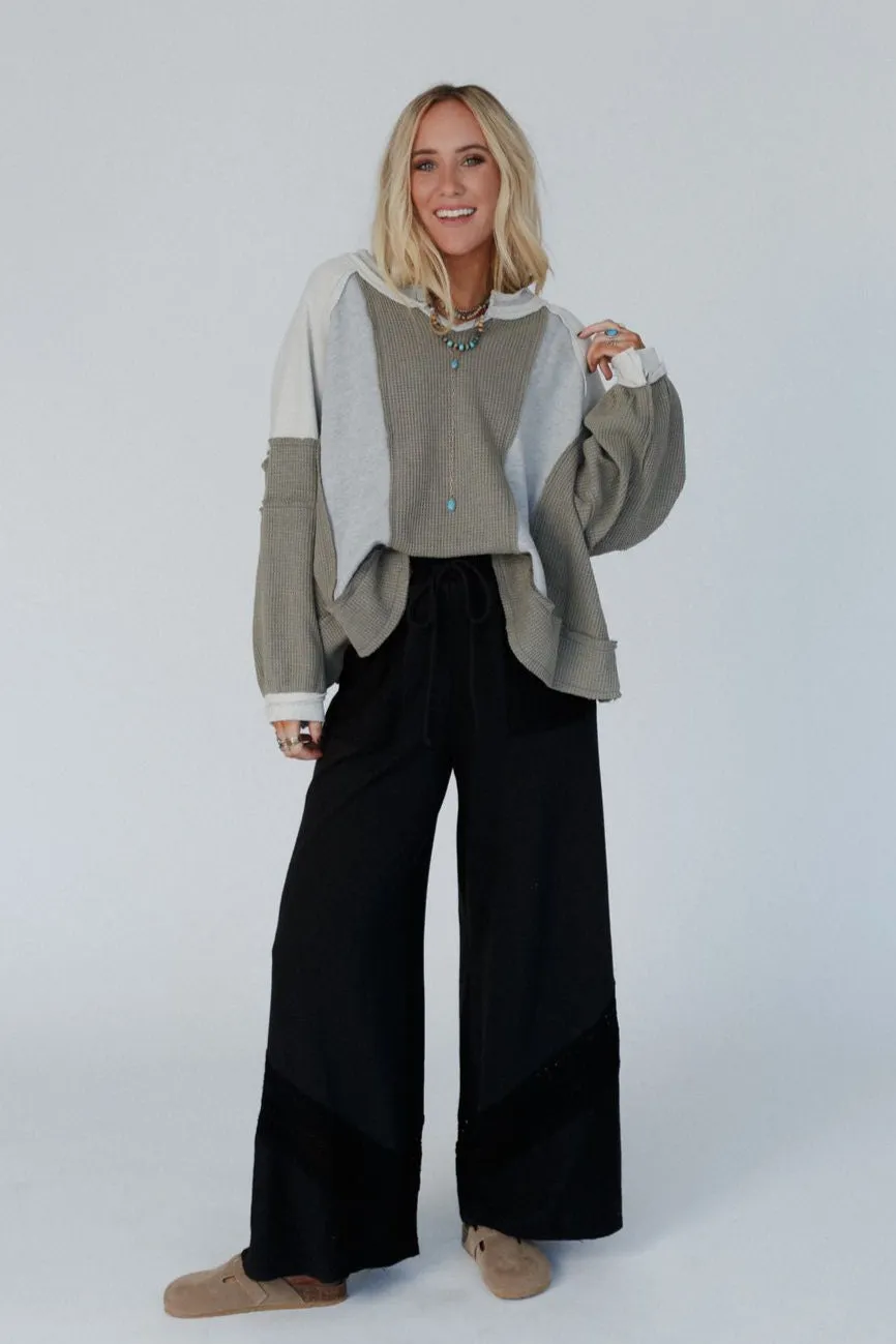Ashley Color Block Top - Gray