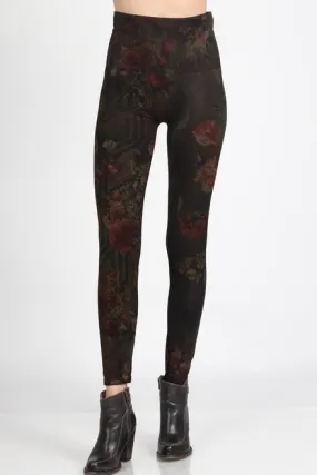 B4292P High Waist Full Length Legging Victorian Garden