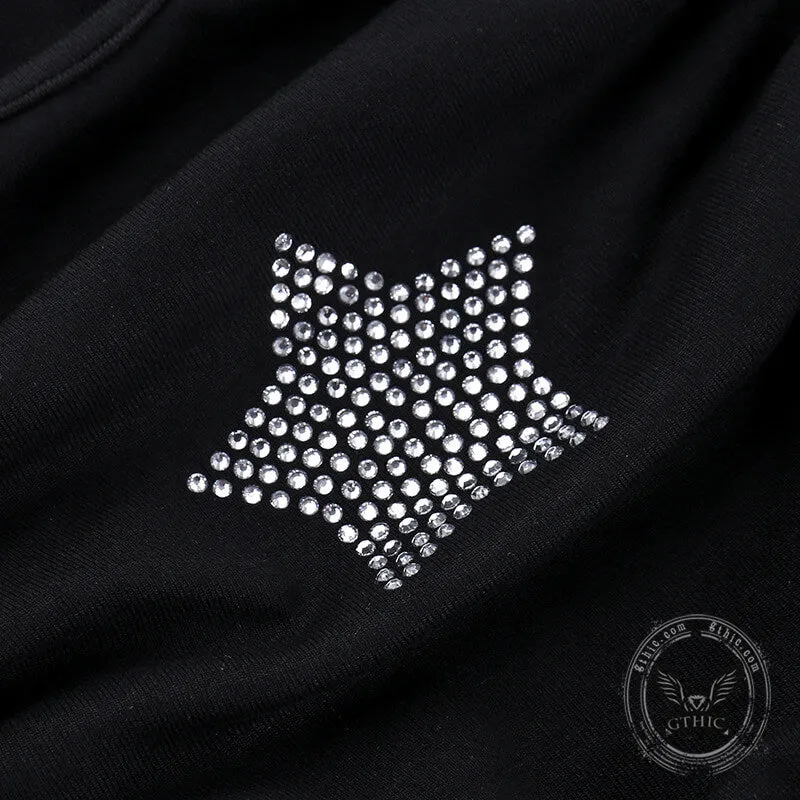 Black Diamond Star Side Cutout T-Shirt