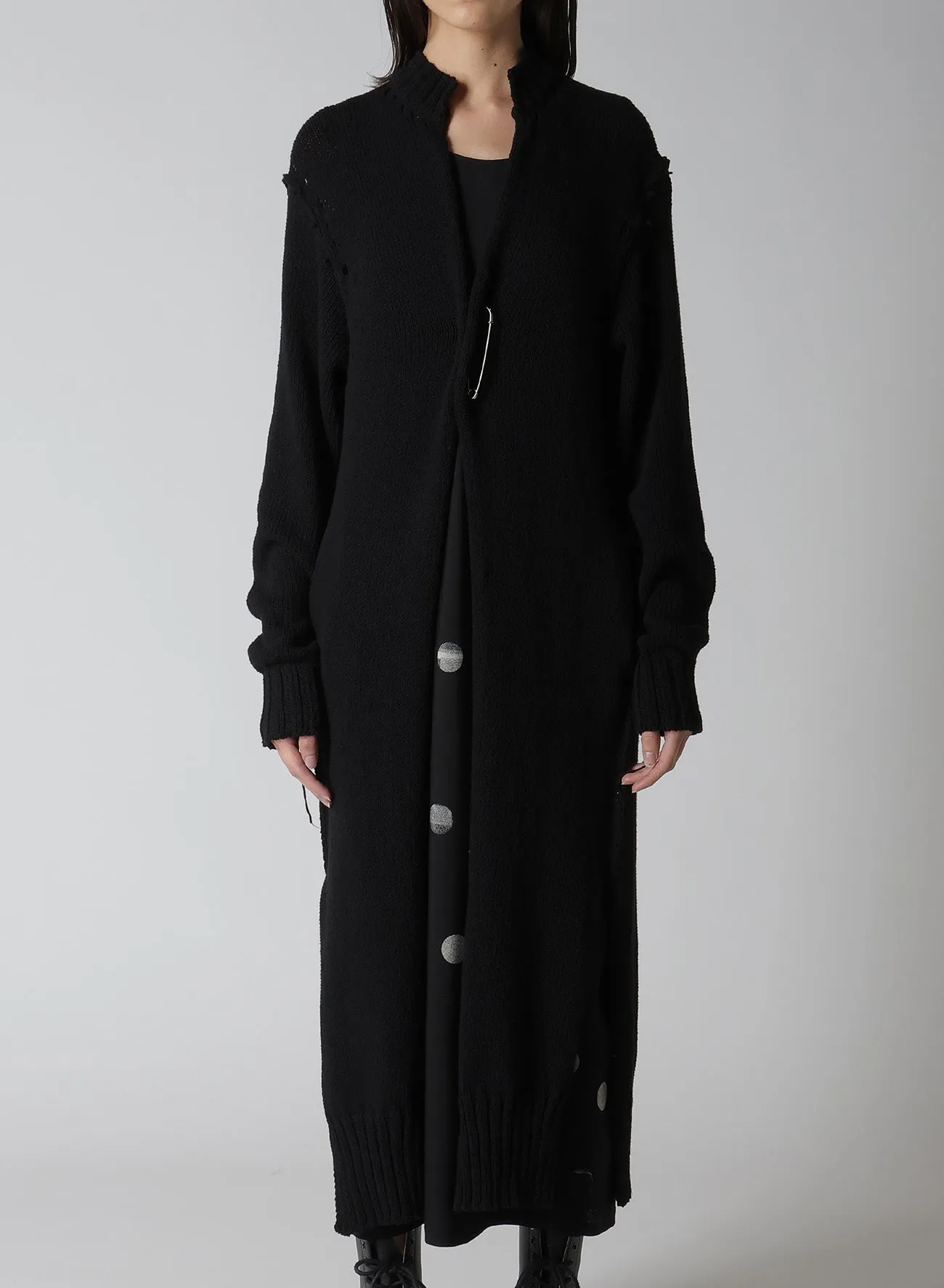 BROAD STITCH JERSEY LINKING CARDIGAN