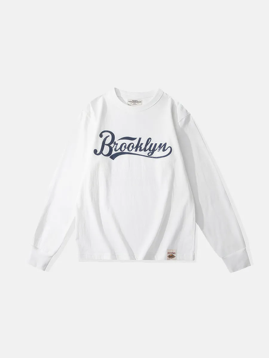 Brooklyn Crew Neck Long Sleeve T-Shirt