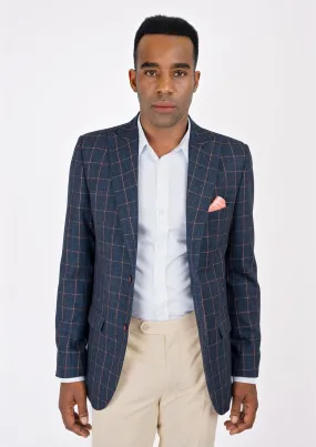 Bryant Spruce Blue Flannel Windowpane Jacket