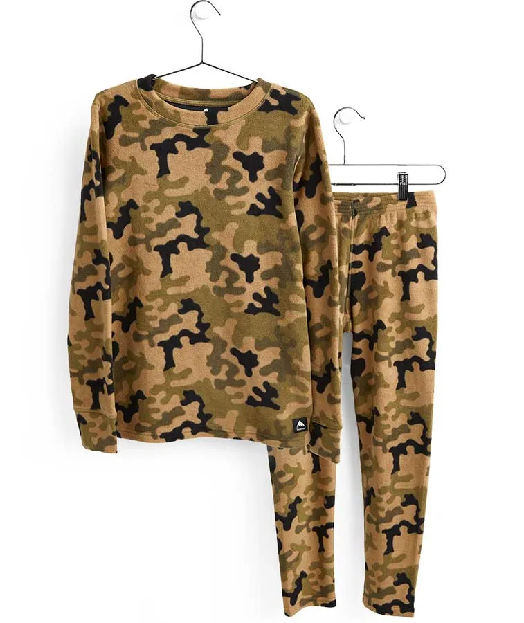 Burton Kids' Fleece Base Layer Set - Martini Olive Terra Camo 2022