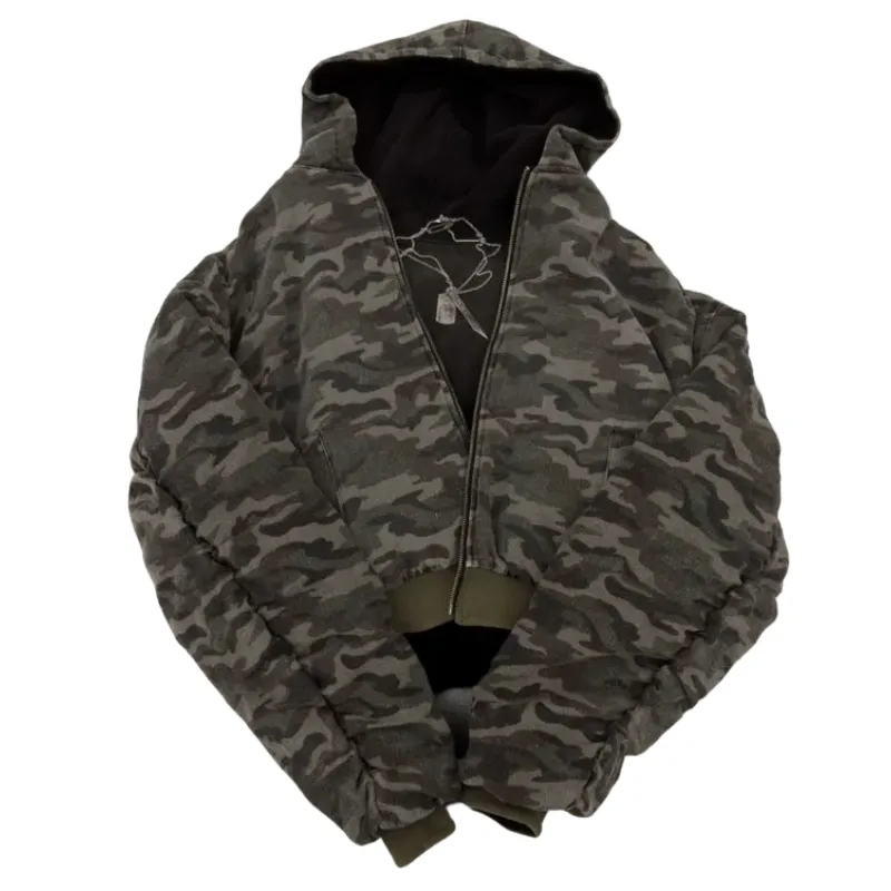 Camouflage Reversible Puffer Jacket