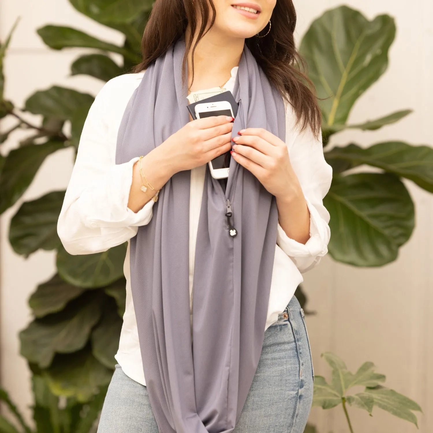 Convertible Infinity Scarf with Pocket™ | Ice Silk Grey