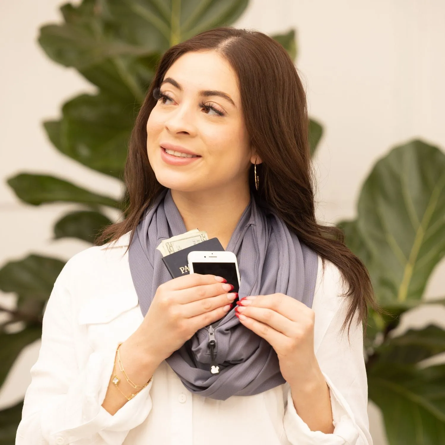 Convertible Infinity Scarf with Pocket™ | Ice Silk Grey