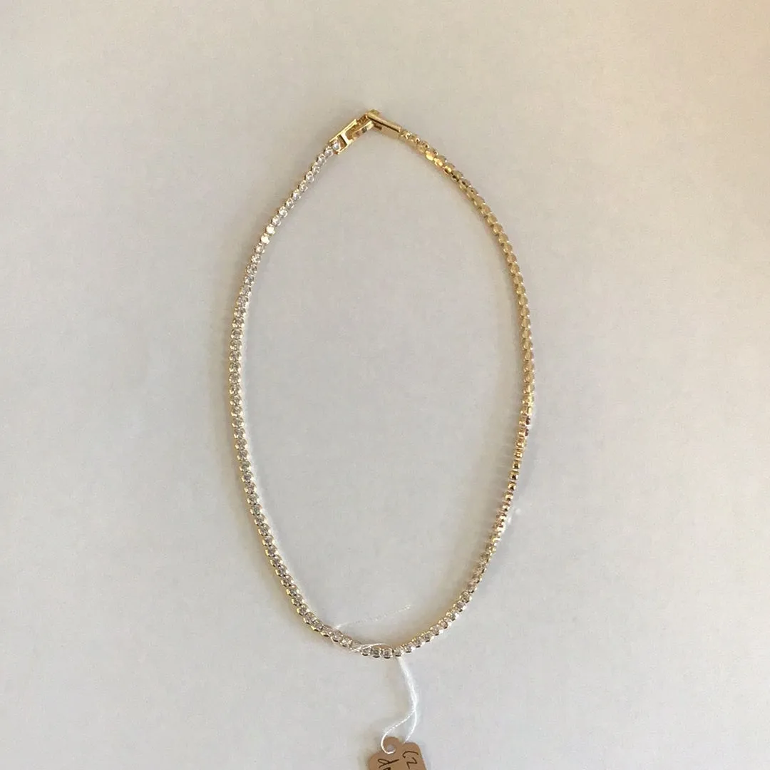 Cubic Zirconia (CZ) Choker or Double Bracelet