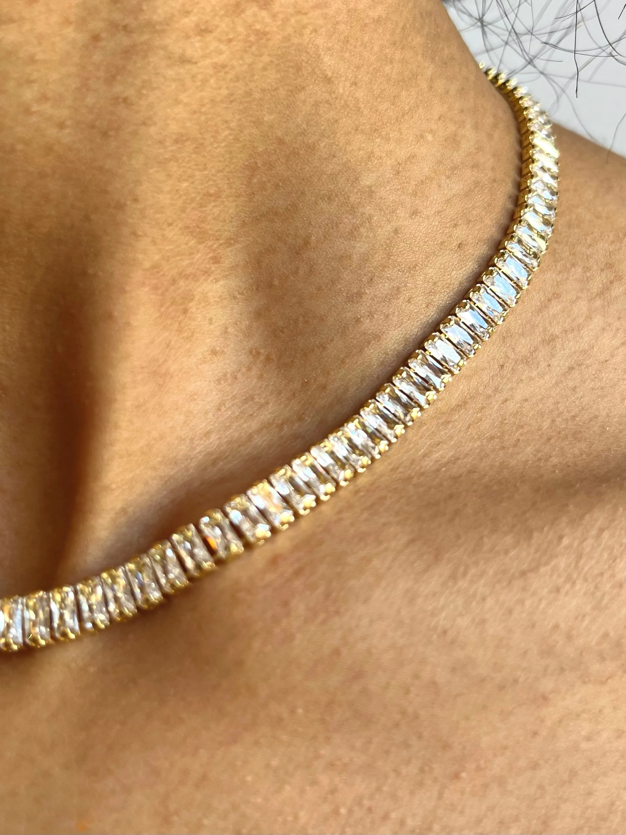 Cubic Zirconia (CZ) Tennis Necklace | Multi-Styles