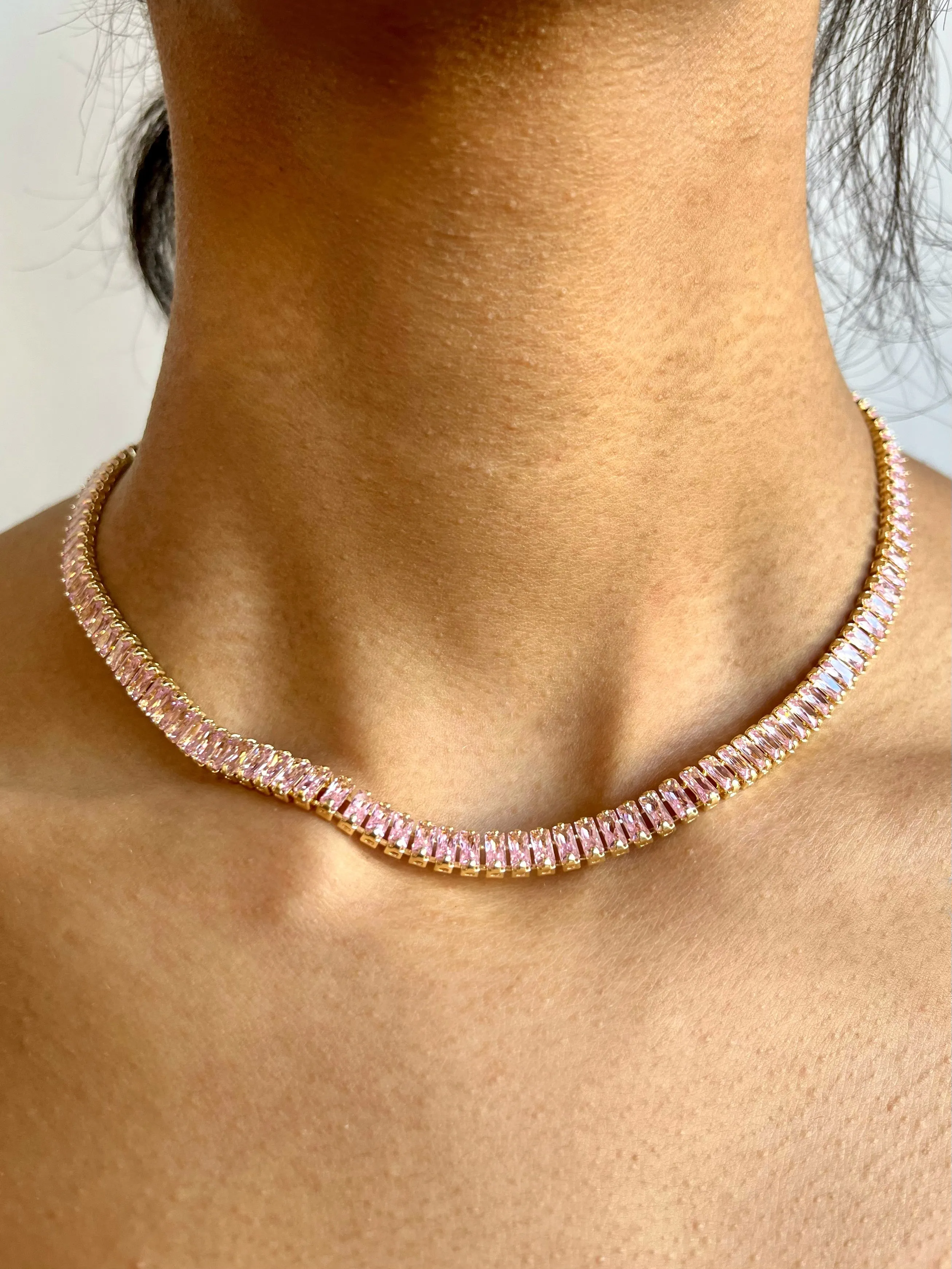 Cubic Zirconia (CZ) Tennis Necklace | Multi-Styles