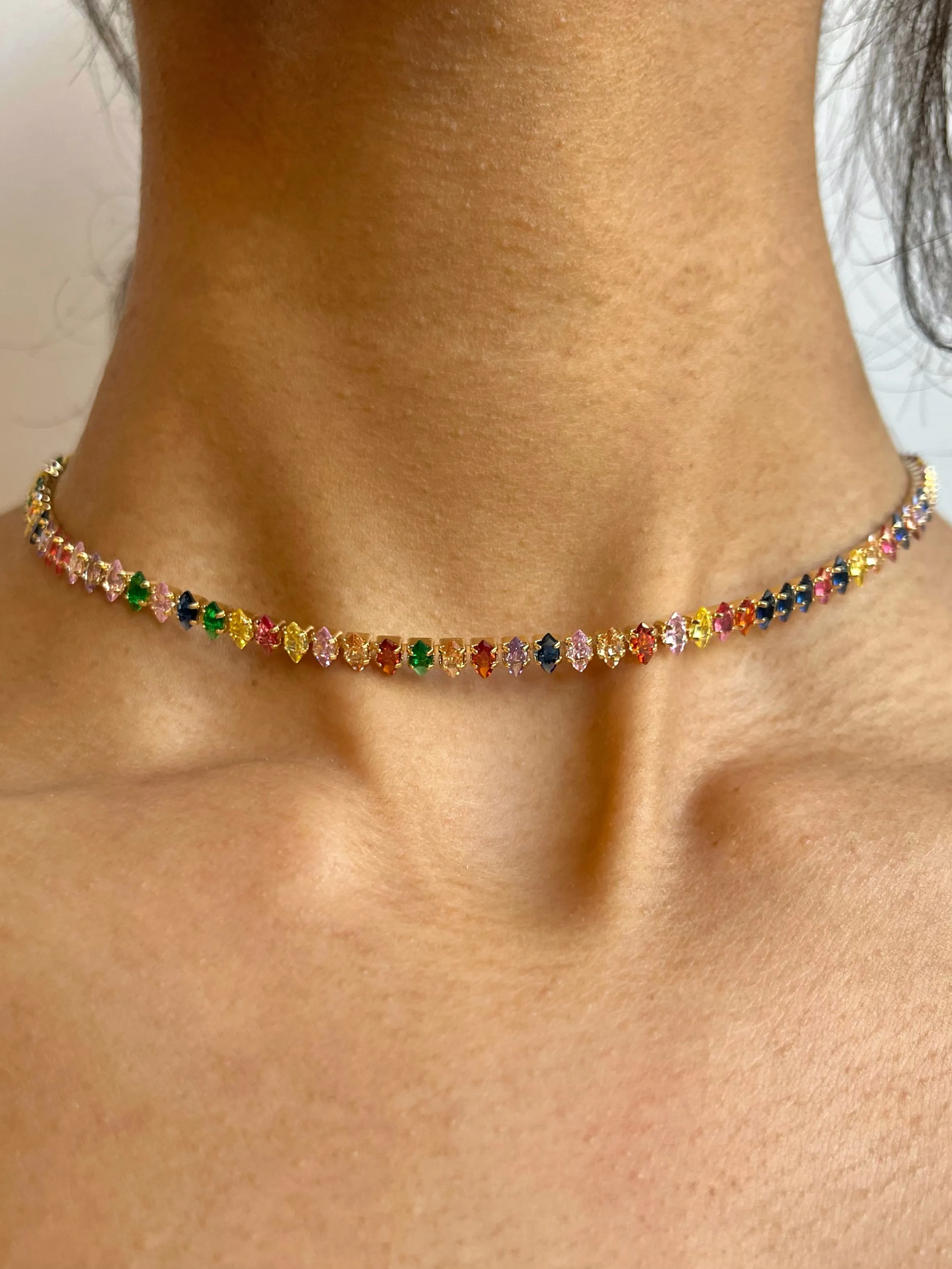 Cubic Zirconia (CZ) Tennis Necklace | Multi-Styles