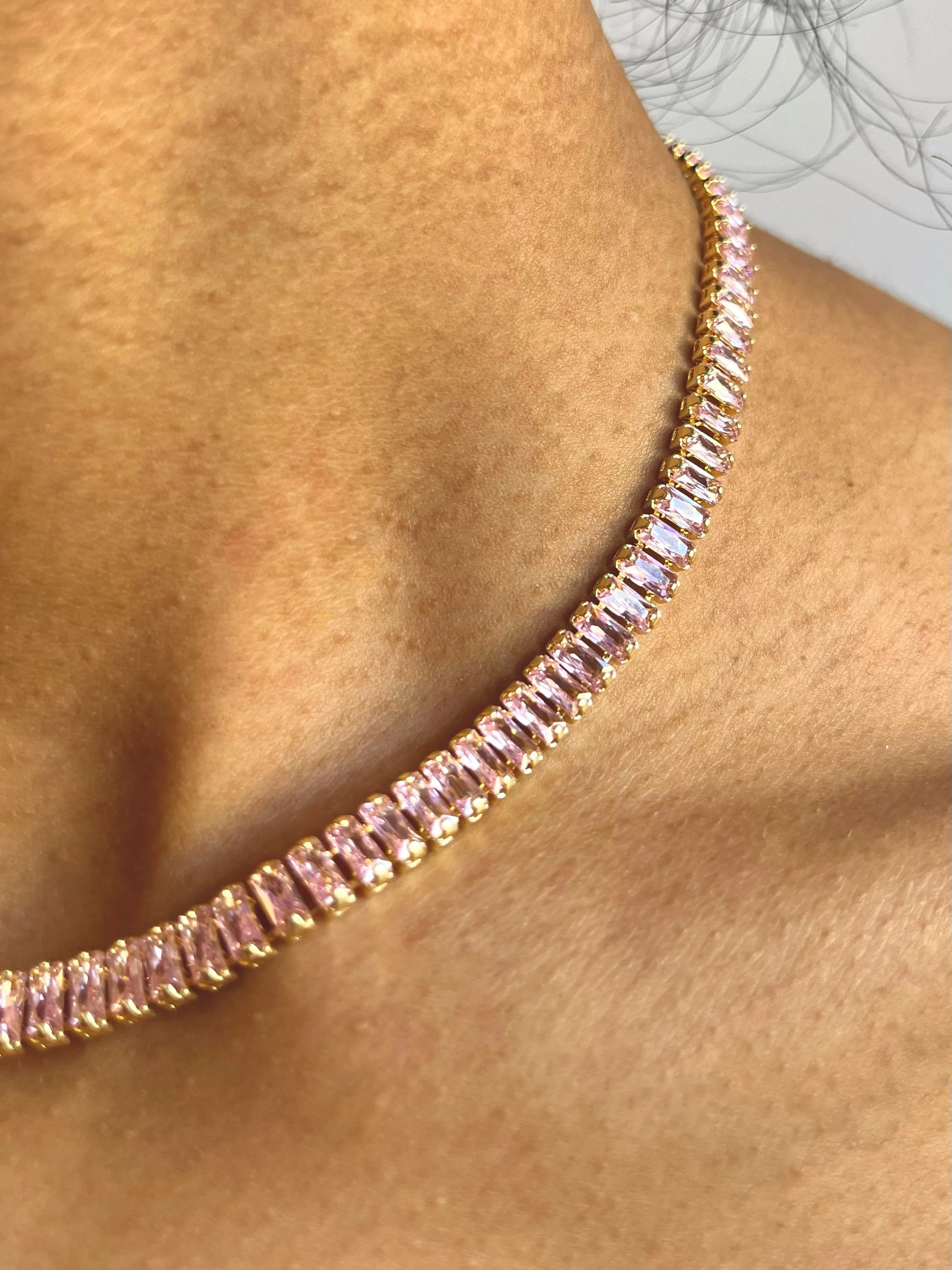 Cubic Zirconia (CZ) Tennis Necklace | Multi-Styles