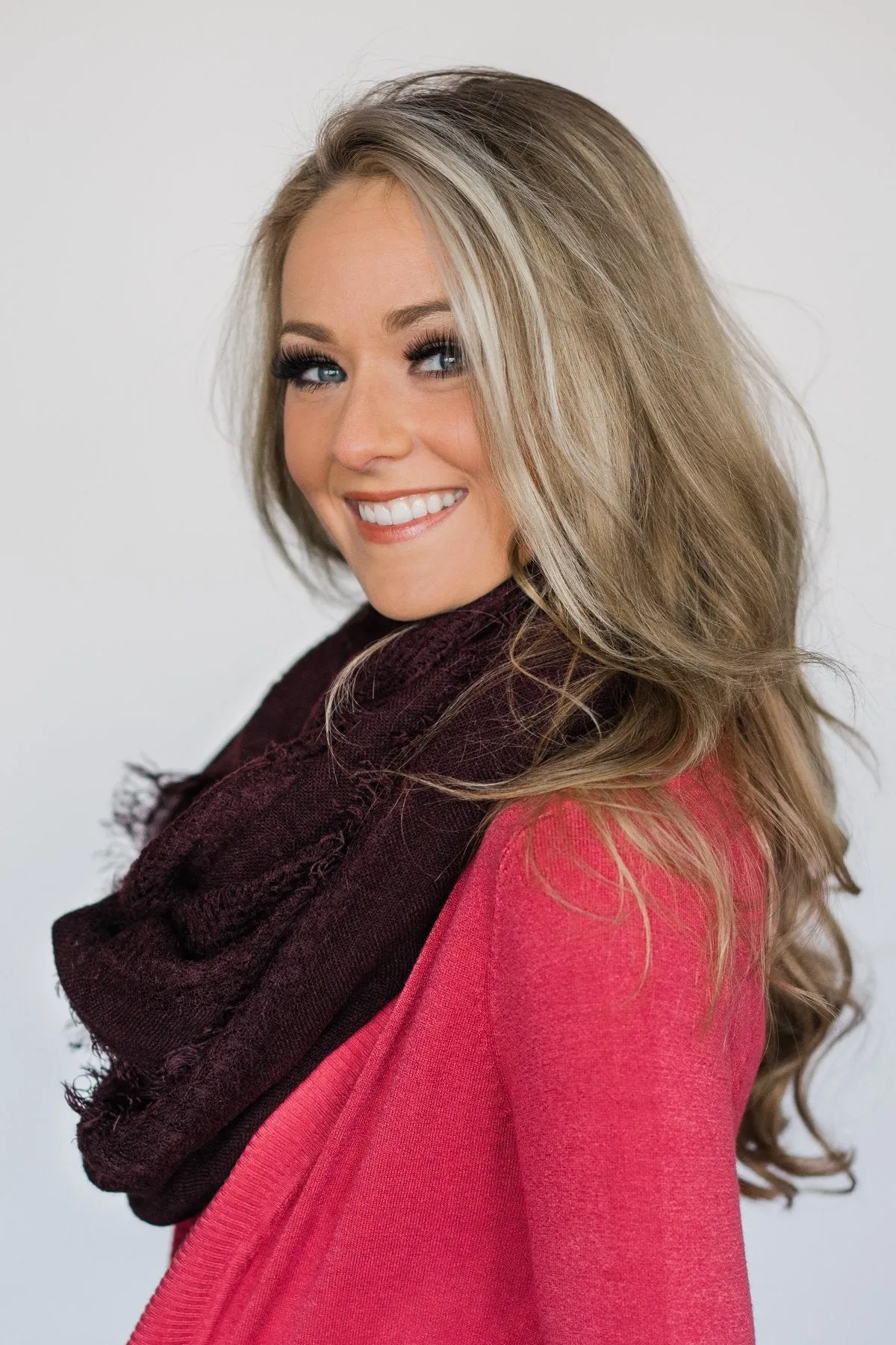 Deep Plum Infinity Scarf