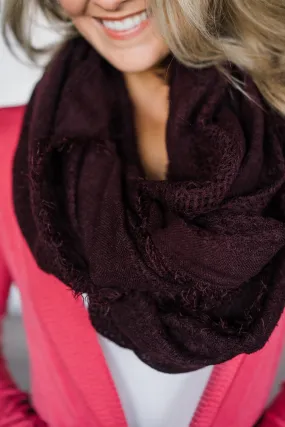 Deep Plum Infinity Scarf