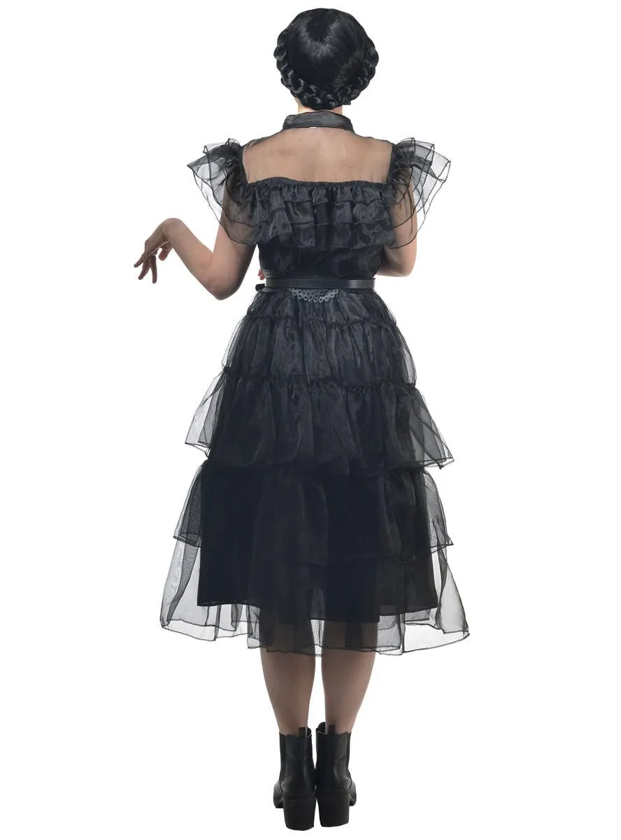 Deluxe Teen Girls Wednesday Addams Party Dress Costume