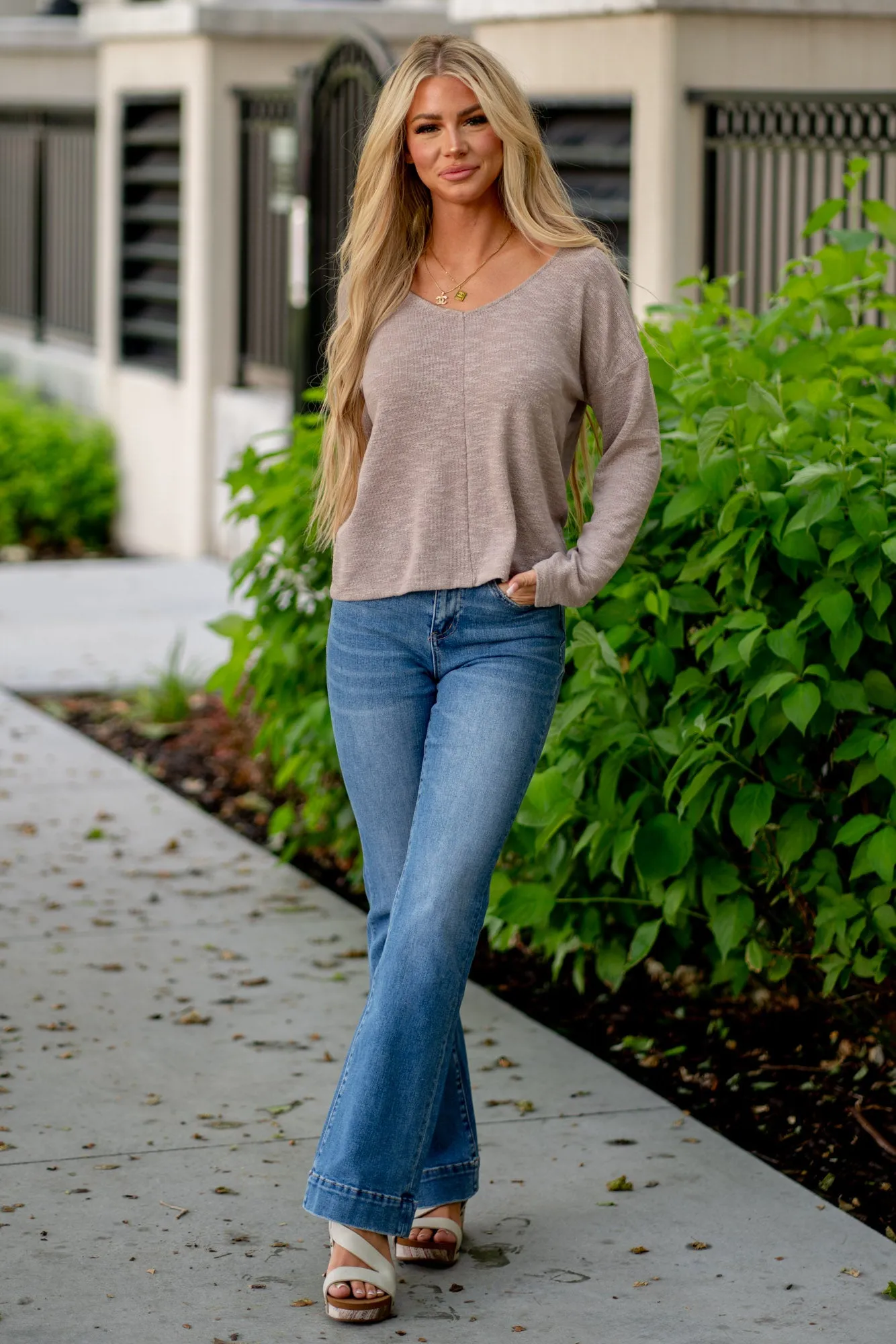 Dropped Shoulder Long Sleeve T-Shirt