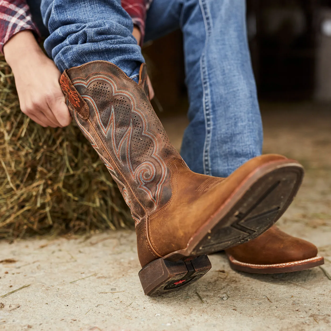 DurangoÂ Lady Rebel Proâ Womens Cognac Ventilated Western Boot