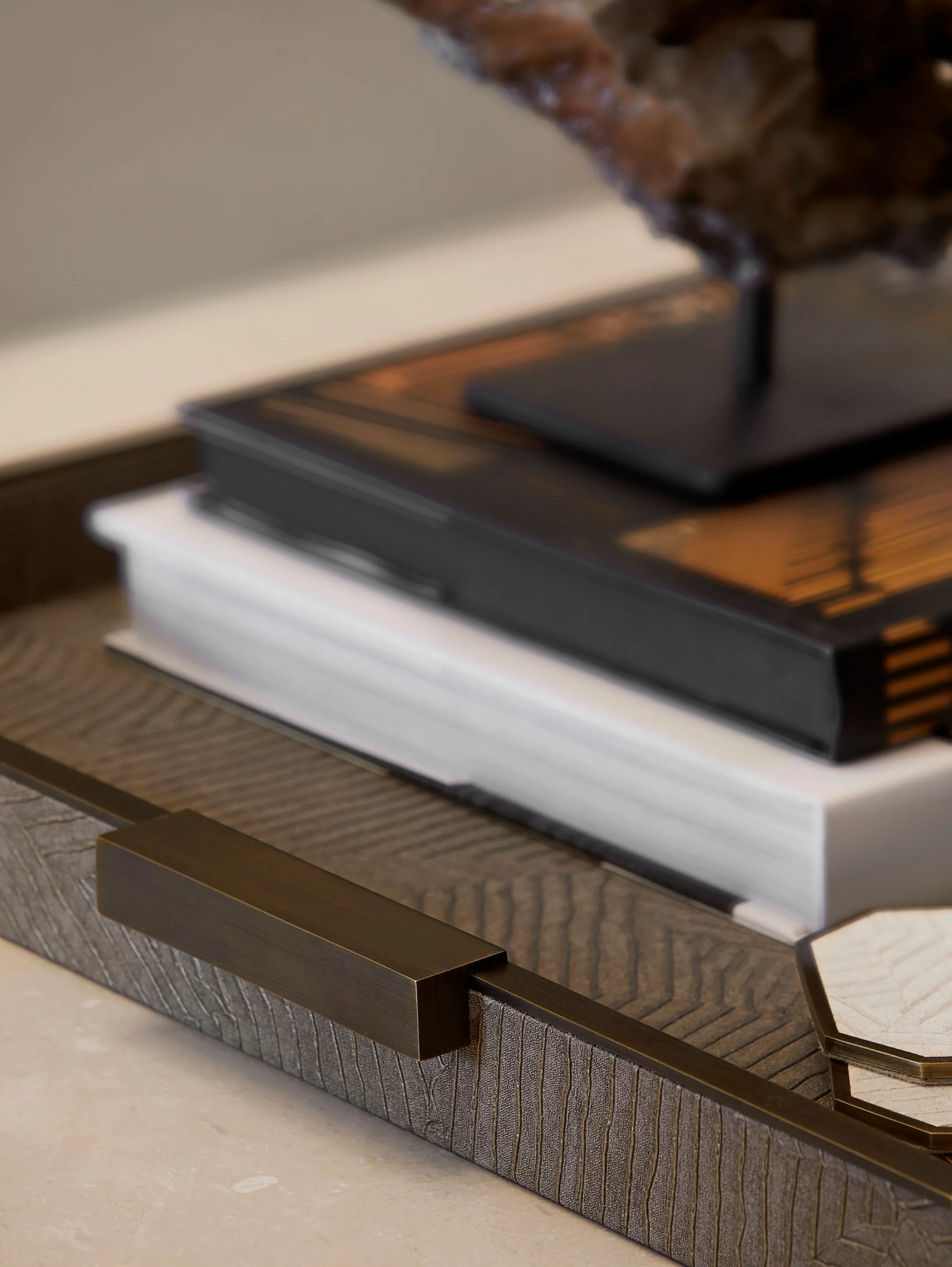 Elemental Square Tray - Bronze