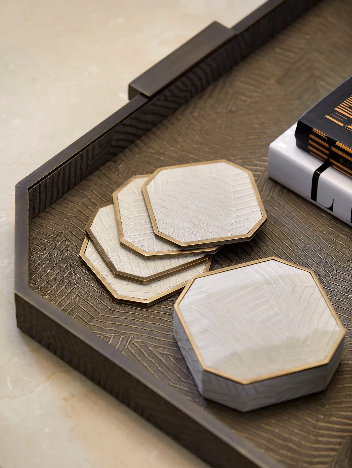 Elemental Square Tray - Bronze