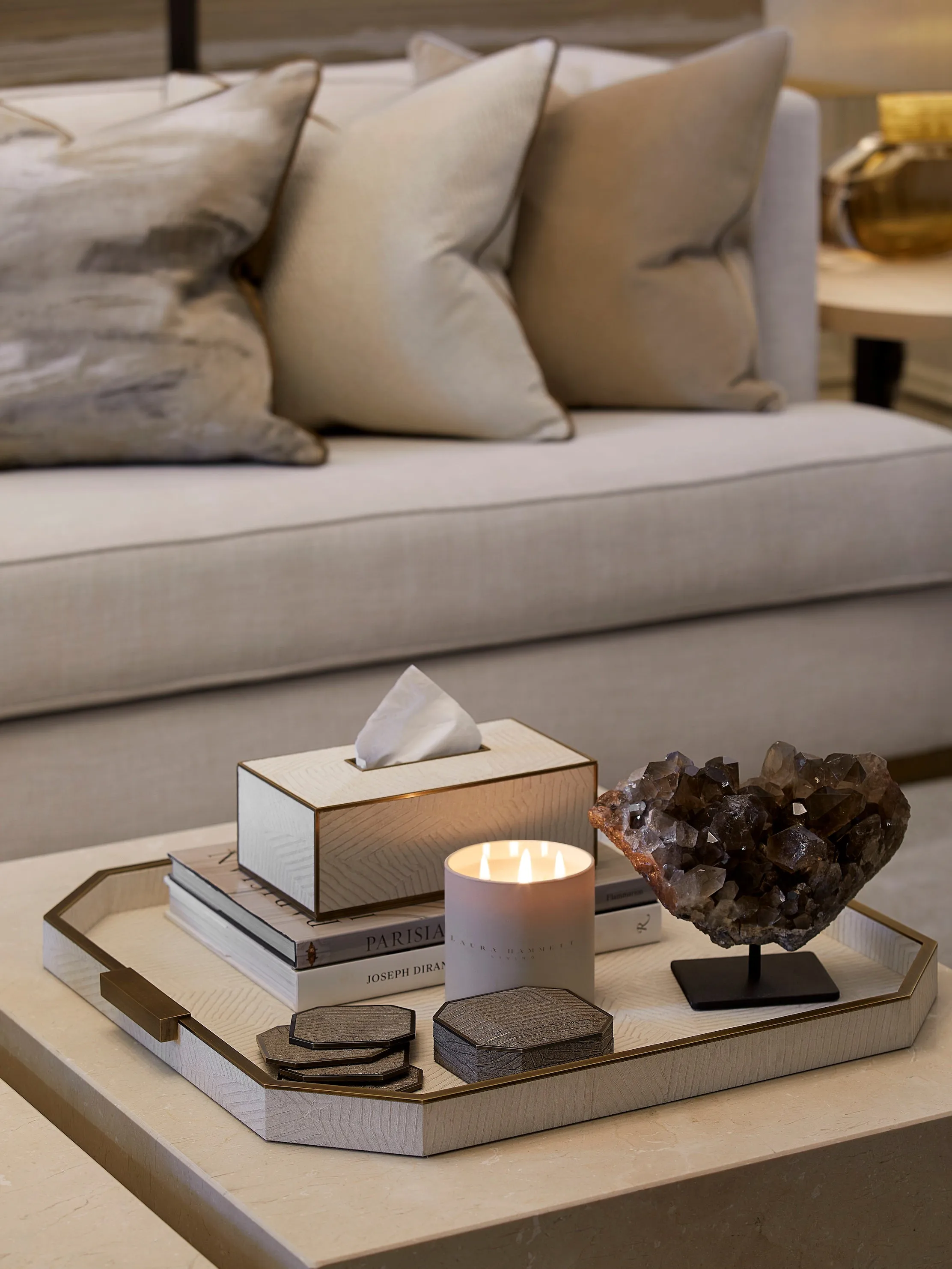 Elemental Square Tray - Ivory