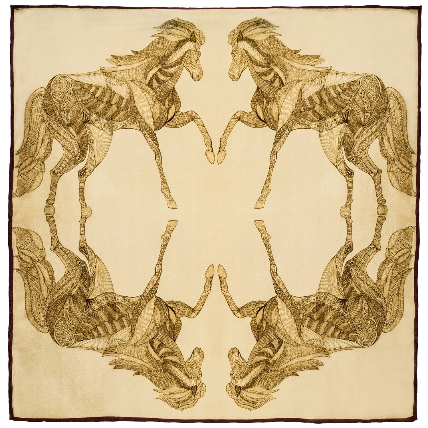 Equine Quartet - Square Silk Scarf