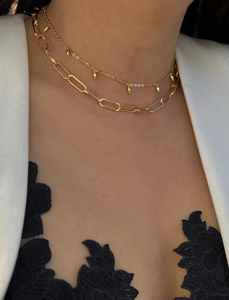 ESSENTIAL Large 15mm Link Chain Necklace | 18K Gold Over Sterling Silver