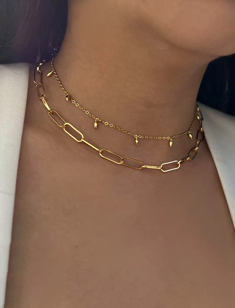 ESSENTIAL Large 15mm Link Chain Necklace | 18K Gold Over Sterling Silver