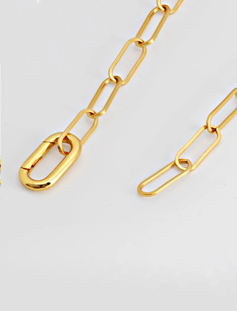 ESSENTIAL Large 15mm Link Chain Necklace | 18K Gold Over Sterling Silver
