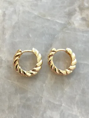 Everyday Croissant Huggie Hoops