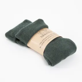 Gents Green Cashmere Fingerless Gloves