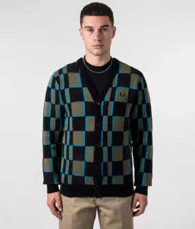 Glitch Chequerboard Cardigan