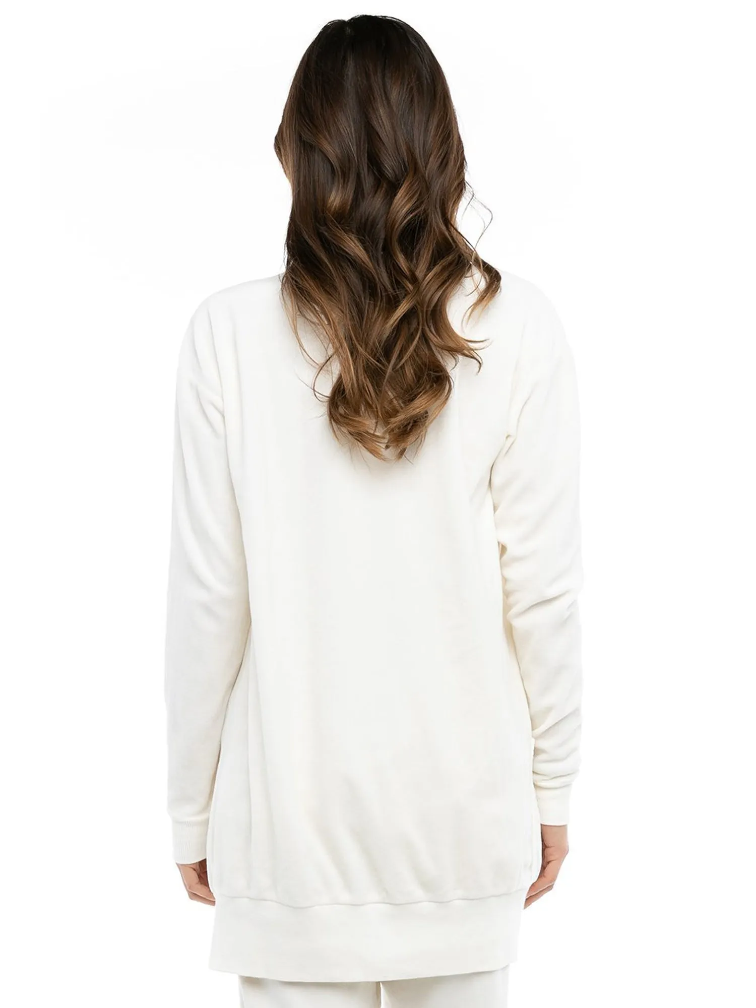 Hard Tail Velour Long Cardigan V-183