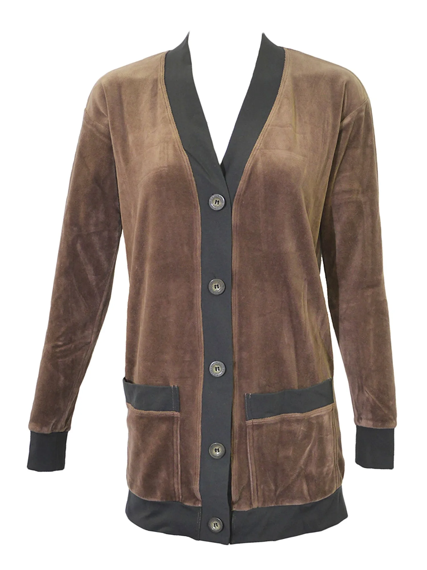 Hard Tail Velour Long Cardigan V-183