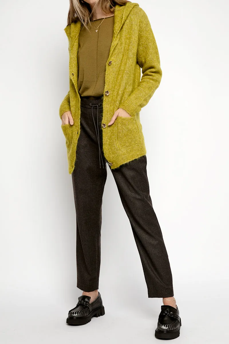 Hooded Cardigan in Cactus