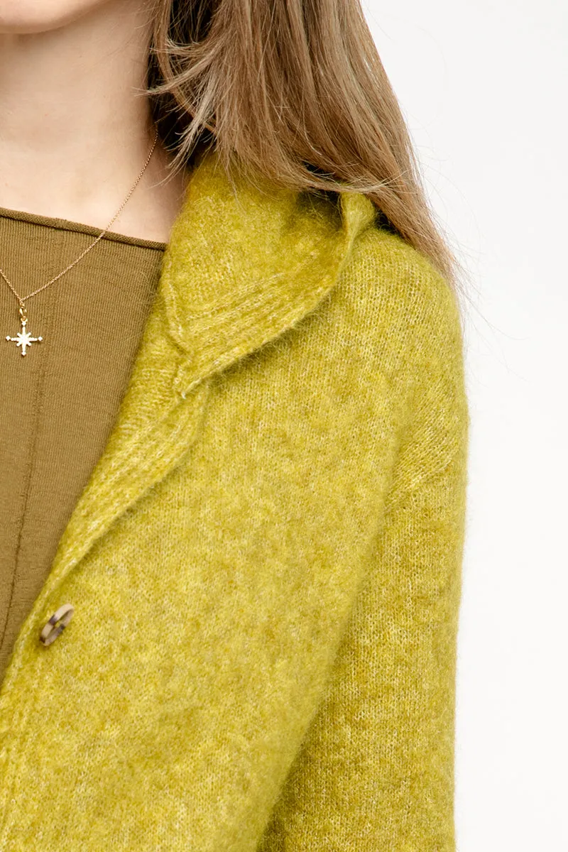 Hooded Cardigan in Cactus