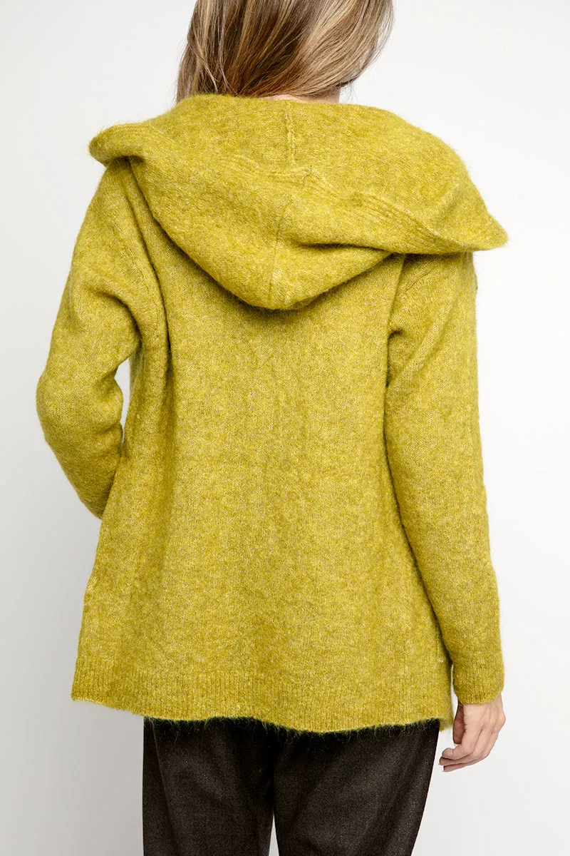 Hooded Cardigan in Cactus