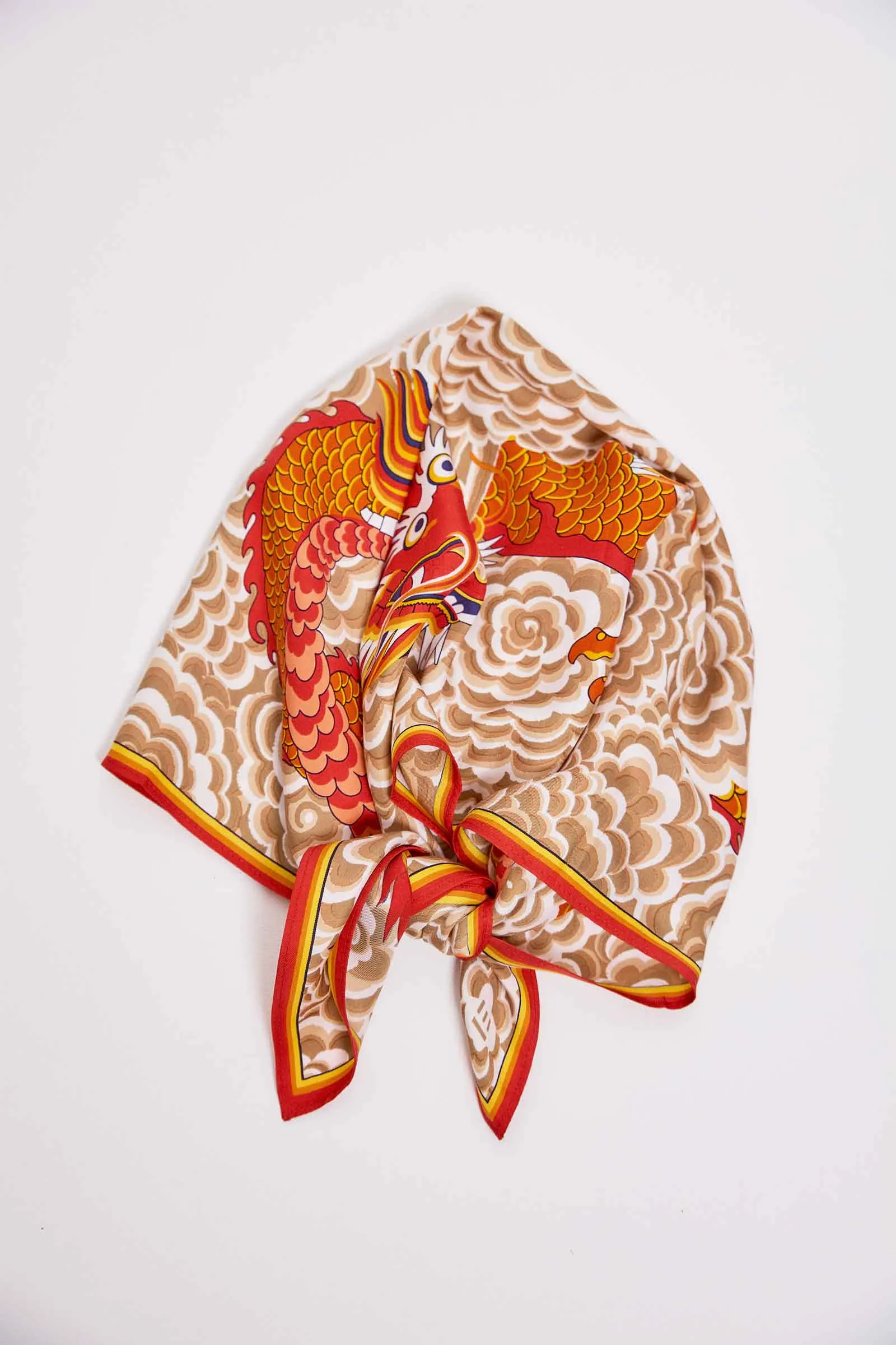 inoui editions dragon orange scarf