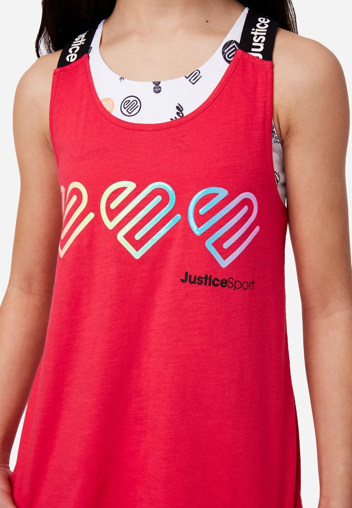 J Sport Scoop Neck Layered Tank