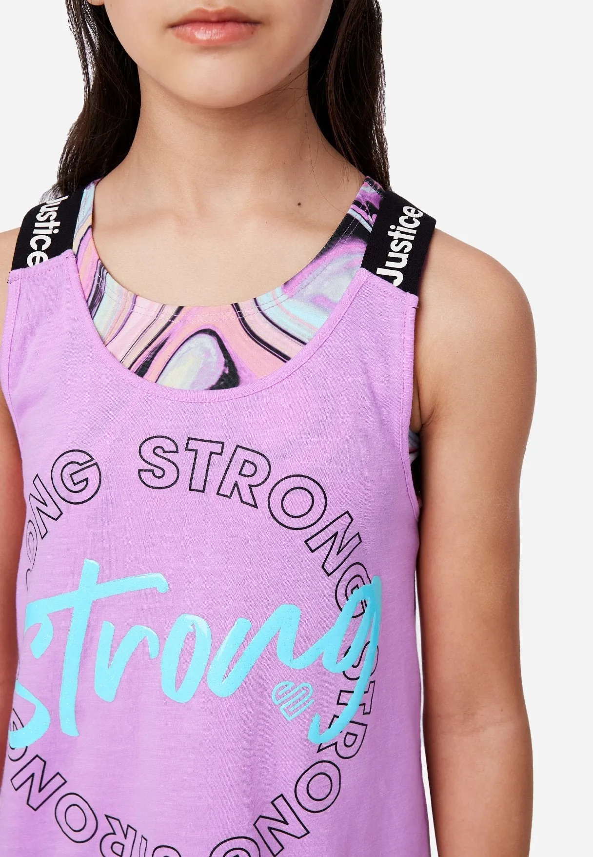 J Sport Scoop Neck Layered Tank