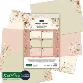 Kanban Crafts Pretty Petals Insert Papers, 18 sheets
