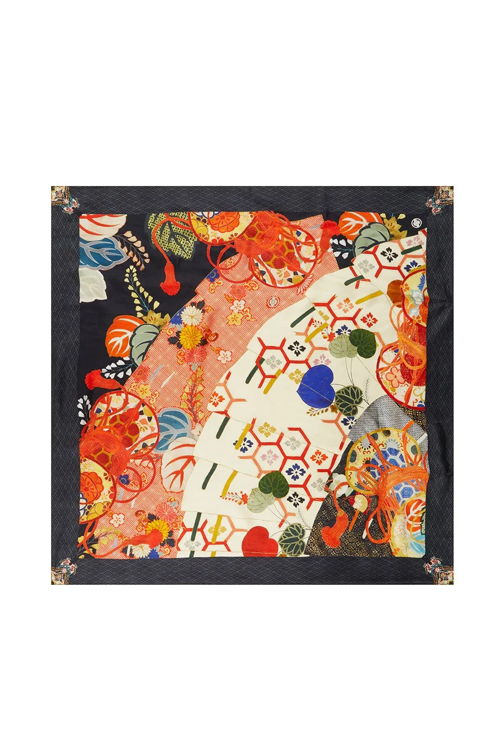 LARGE SQUARE SCARF KISSING THE SUN