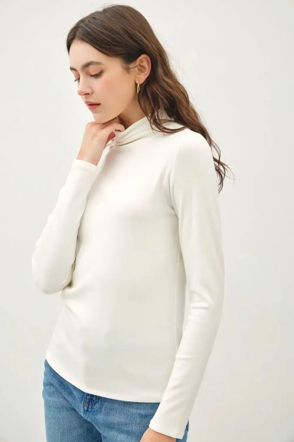 Long Sleeve Mock Neck Shirt